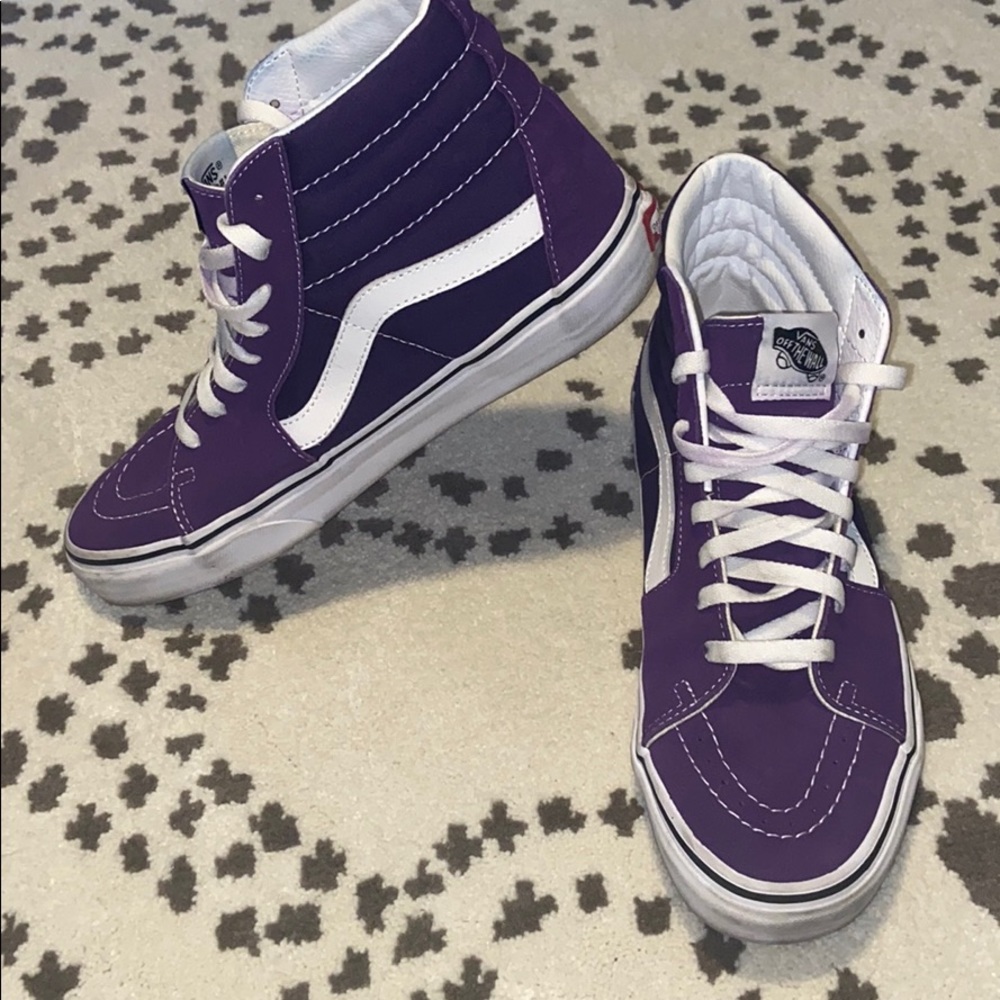 Purple high top vans